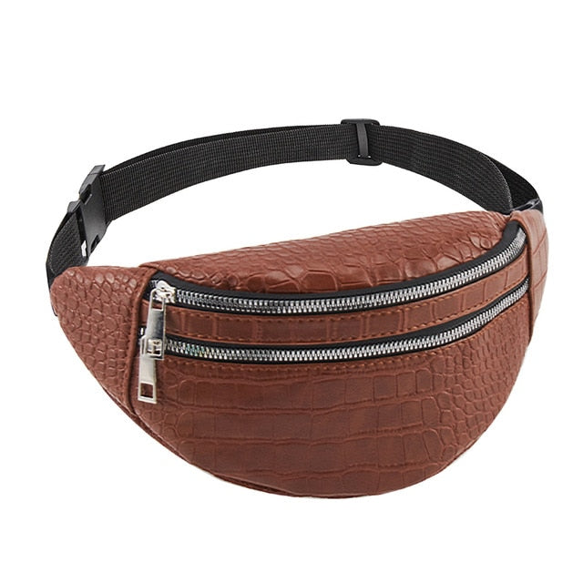 crocodile chest bag