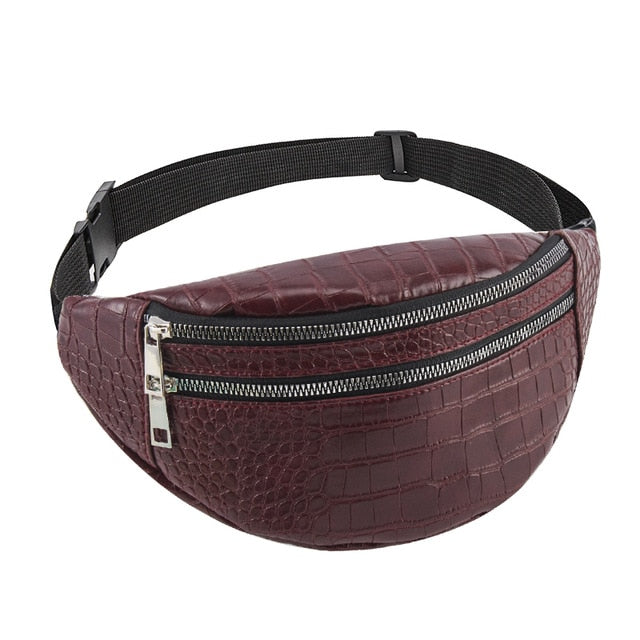 crocodile chest bag