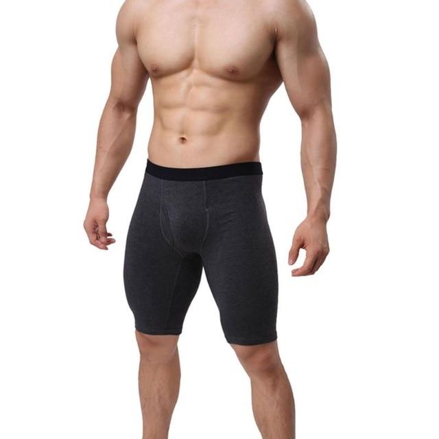 Men's Plus Size Quick Dry Athletic Compression Shorts Mid-Rise Breathable Cotton Sport