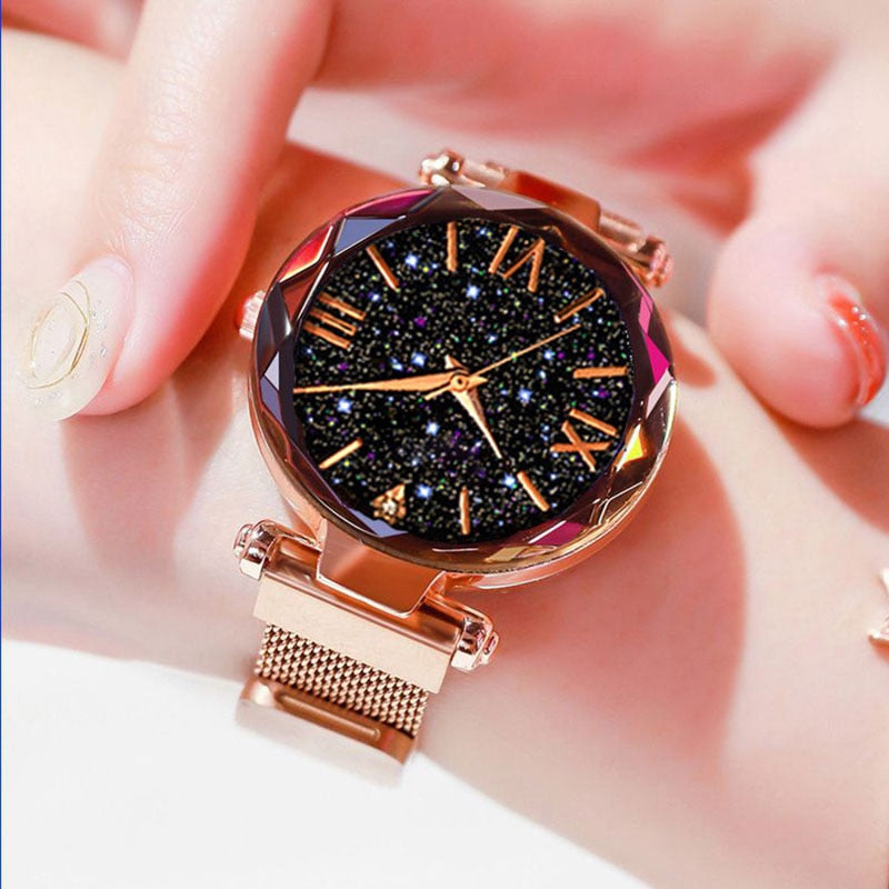 Magnetic Starry Sky Ladies Watch Quartz Wristwatch