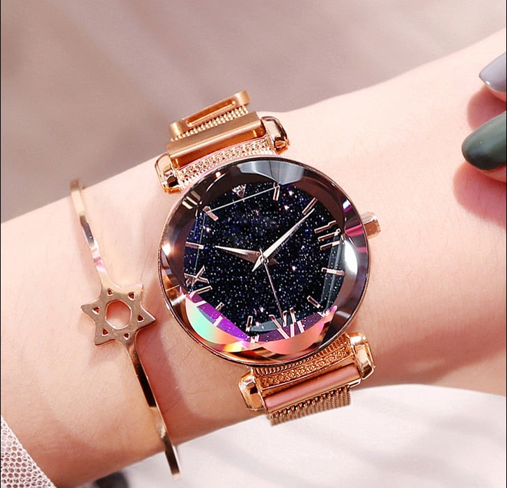 Magnetic Starry Sky Ladies Watch Quartz Wristwatch