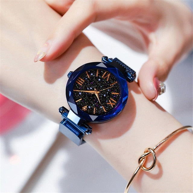 Magnetic Starry Sky Ladies Watch Quartz Wristwatch