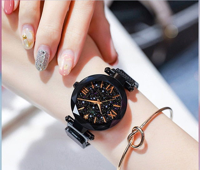 Magnetic Starry Sky Ladies Watch Quartz Wristwatch