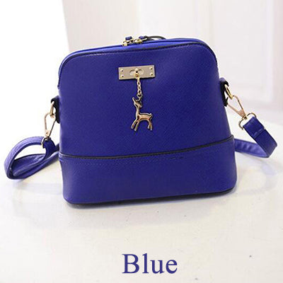 Vintage Leather Bags Fashion Small Shell Bag With Deer Toy