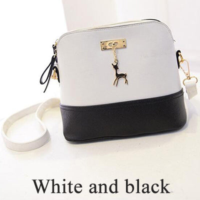 Vintage Leather Bags Fashion Small Shell Bag With Deer Toy