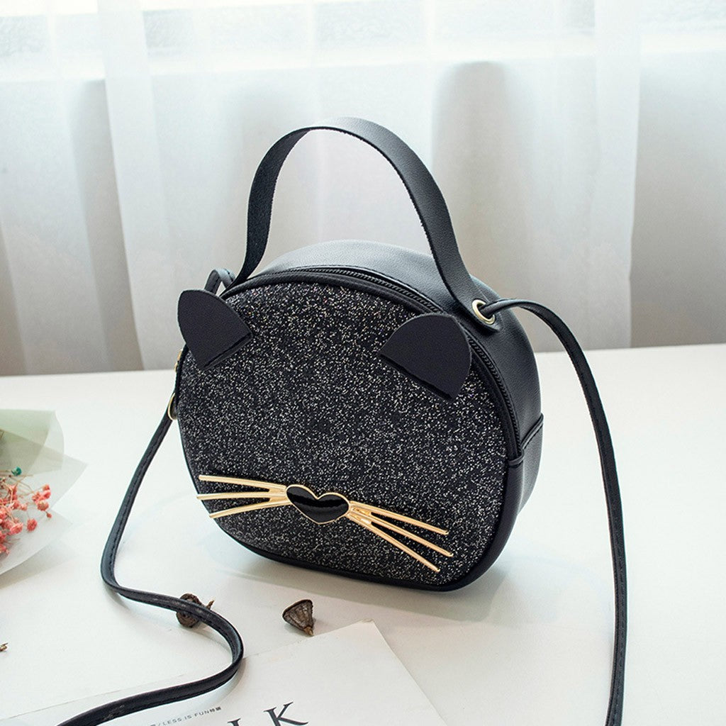 Mini Cross-body women bag Leather Sequin Shoulder Bag