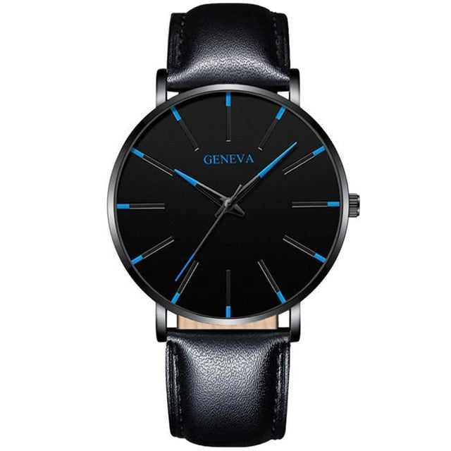 ultra-thin watch  stainless steel mesh quartz watch