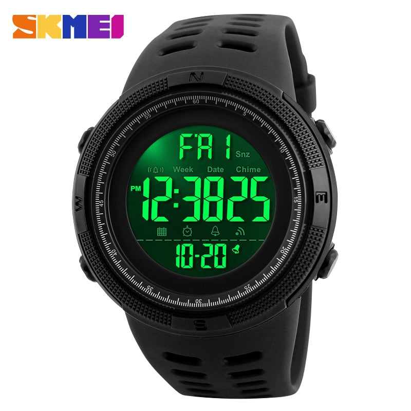 Fashion Sport Watch Men Clock Multifunction Alarm Chrono 5Bar Waterproof Digital Watch