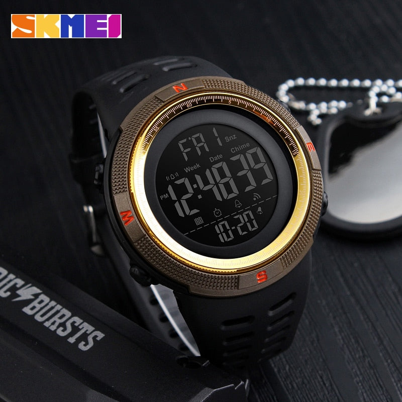 Fashion Sport Watch Men Clock Multifunction Alarm Chrono 5Bar Waterproof Digital Watch