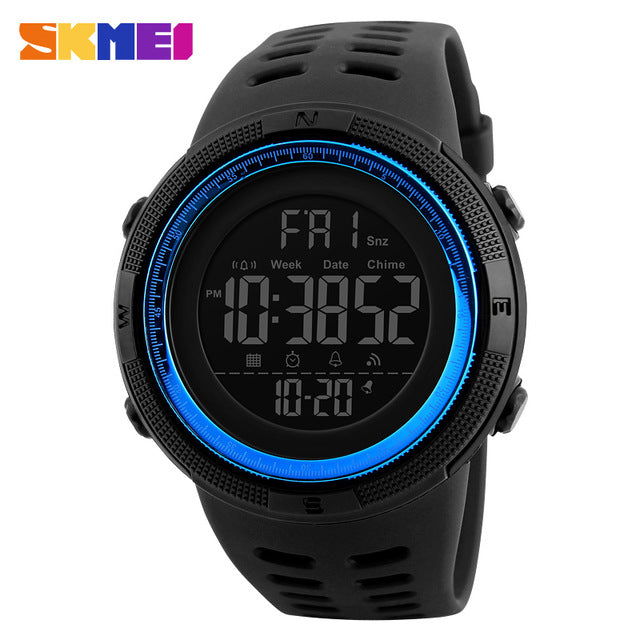 Fashion Sport Watch Men Clock Multifunction Alarm Chrono 5Bar Waterproof Digital Watch