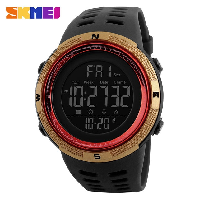 Fashion Sport Watch Men Clock Multifunction Alarm Chrono 5Bar Waterproof Digital Watch