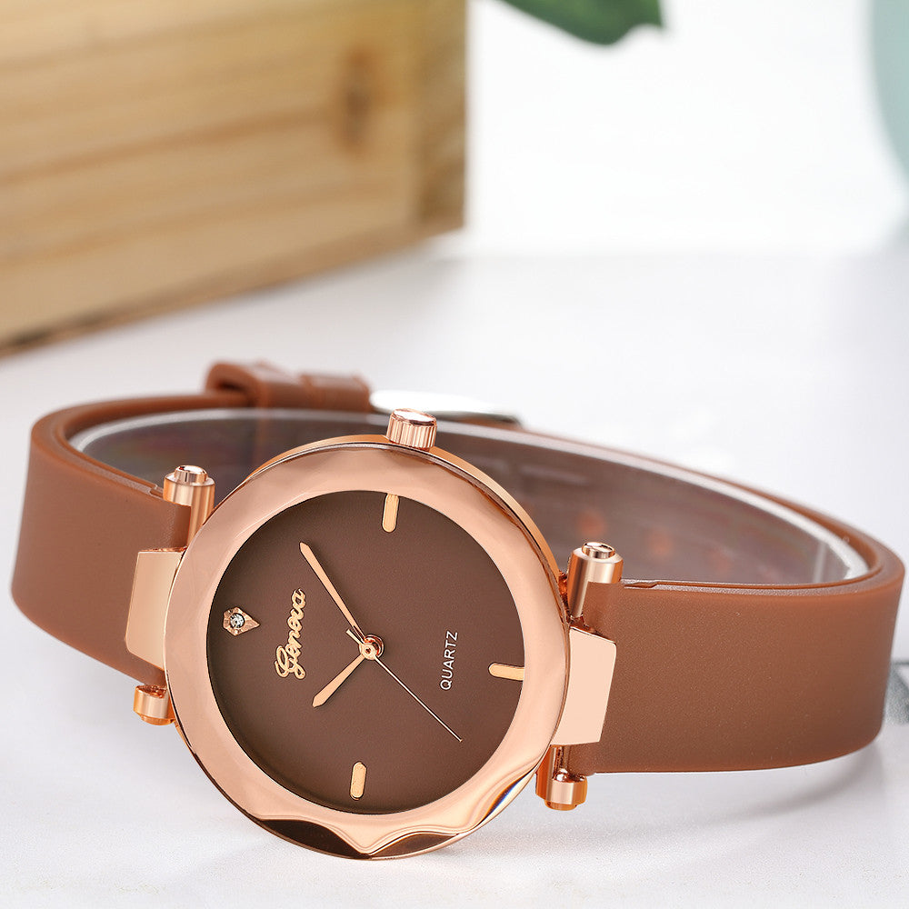 Newest Luxury Brand Geneva Watch Silica Quartz Waterproof