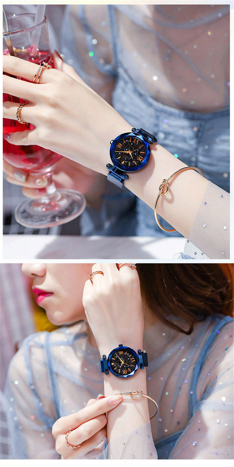 Magnetic Starry Sky Clock Quartz