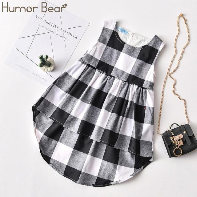 Humor Bear Girl Dresses Chiffon Dots Fashion Clothing Princess Sling Dress