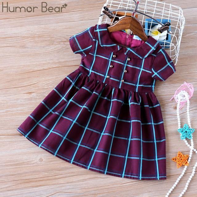 Humor Bear Girl Dresses Chiffon Dots Fashion Clothing Princess Sling Dress