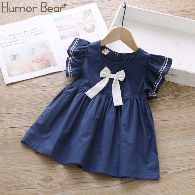 Humor Bear Girl Dresses Chiffon Dots Fashion Clothing Princess Sling Dress