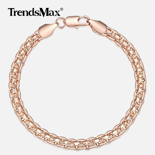 Girls 585 Rose Gold Bismark Link Chain  Hot Party Jewelry Gifts