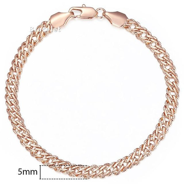 Girls 585 Rose Gold Bismark Link Chain  Hot Party Jewelry Gifts
