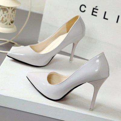 Hot Women's Shoes Pointed Toe Shoes Patent Leather Dress High Heels Wedding Shoes Woman Red Wine Red