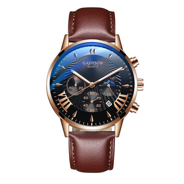 Business Quartz Wristwatches Analog Steel Casual Male Watch Wrist Clock For Man