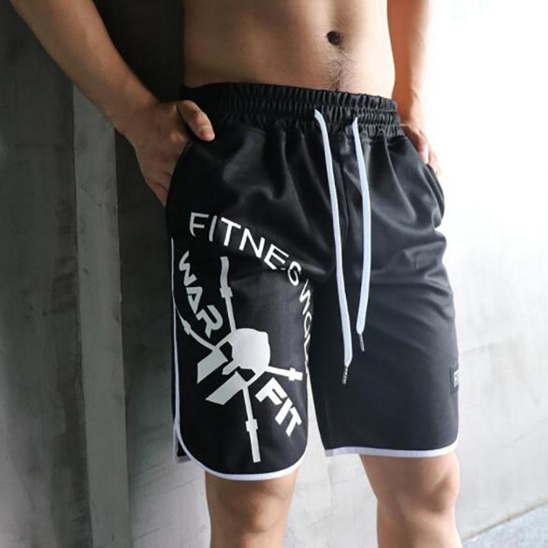 Men Gyms Shorts Fitness Bodybuilding Short Pants Beach Shorts Elastic Waist Shorts