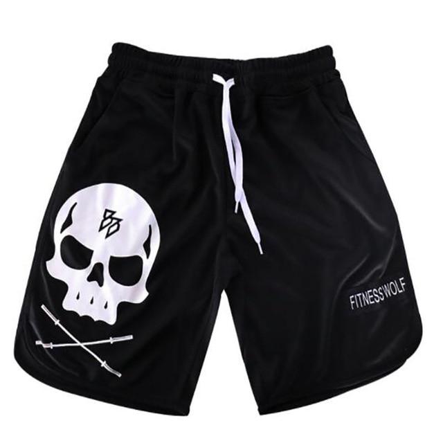 Men Gyms Shorts Fitness Bodybuilding Short Pants Beach Shorts Elastic Waist Shorts