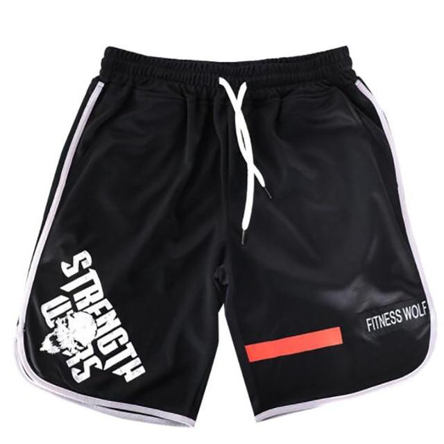 Men Gyms Shorts Fitness Bodybuilding Short Pants Beach Shorts Elastic Waist Shorts