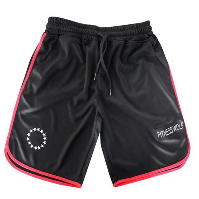 Men Gyms Shorts Fitness Bodybuilding Short Pants Beach Shorts Elastic Waist Shorts