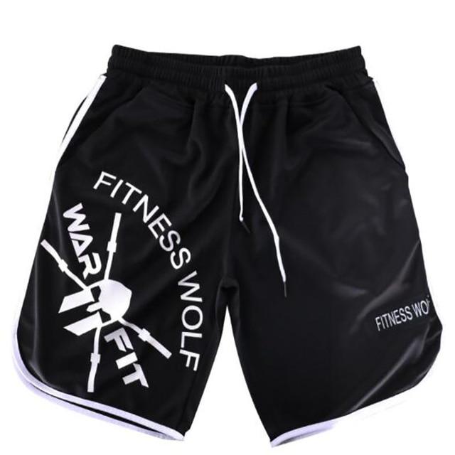 Men Gyms Shorts Fitness Bodybuilding Short Pants Beach Shorts Elastic Waist Shorts