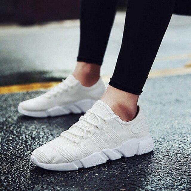 Sneakers Breathable Casual No-slip Vulcanize Air Mesh Lace Up Wear-resistant Shoes