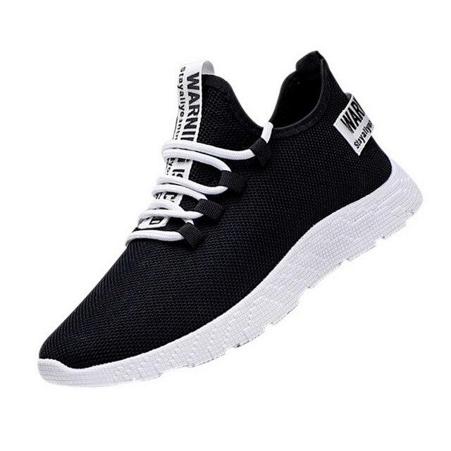 Sneakers Breathable Casual No-slip Vulcanize Air Mesh Lace Up Wear-resistant Shoes