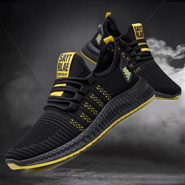 Sneakers Breathable Casual No-slip Vulcanize Air Mesh Lace Up Wear-resistant Shoes