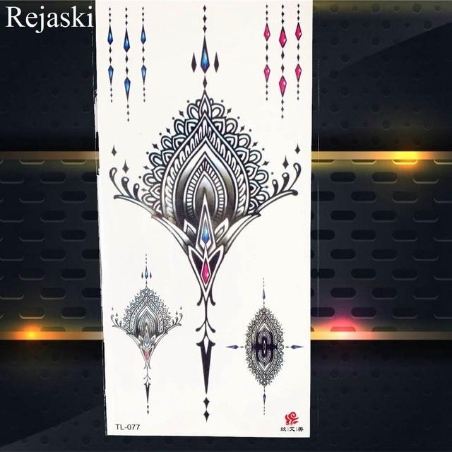 Purple Rose Jewelry Water Transfer Tattoo Stickers Women Body Chest Art Temporary Tattoo Girl Waist Bracelet Flash Tatoos Flower