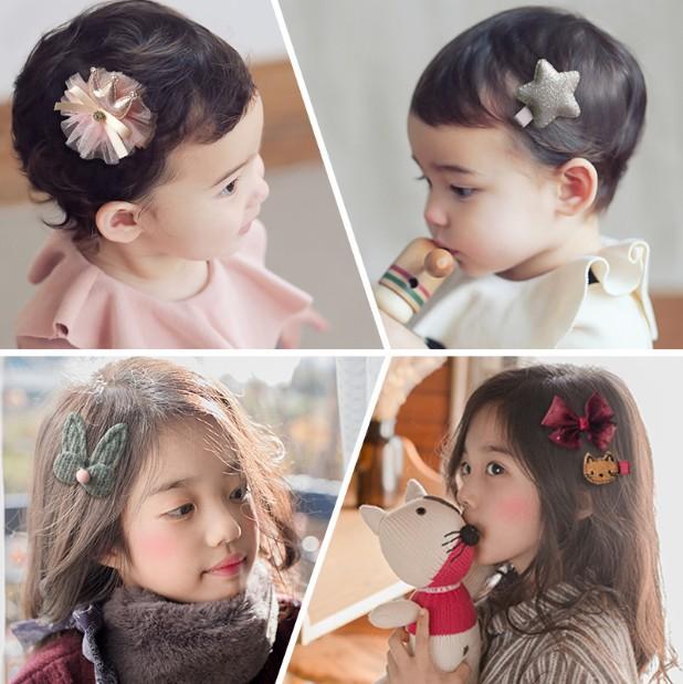 18pcs children cartoon hair clip girl gift headwear boxed hairpin hair rope accessories hair ring circle kid lovely